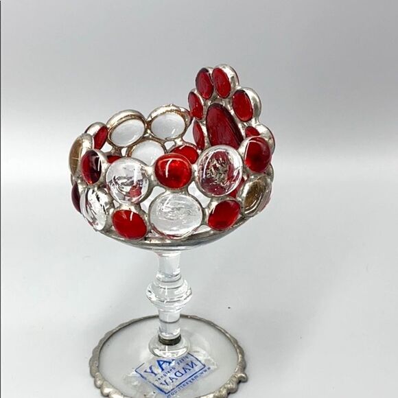 Glass & metal candle holder - Picture 3 of 12